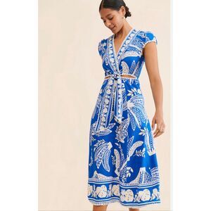 FARM RIO Blue Banana Dress NWT